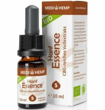 Ulei de canepa Hemp Essence cu CBG 5% bio, 10ml Medihemp de la Supermarket Pentru Tine Srl