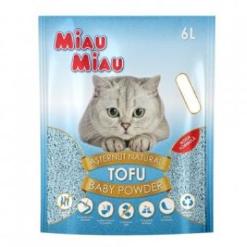 Asternut igienic pisici Miau Miau Tofu Baby Powder 6L