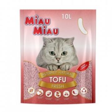 Asternut igienic pisici Miau Miau Tofu Fresh 10L