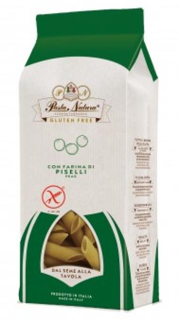 Penne din mazare verde bio fara gluten 250g Pasta Natura