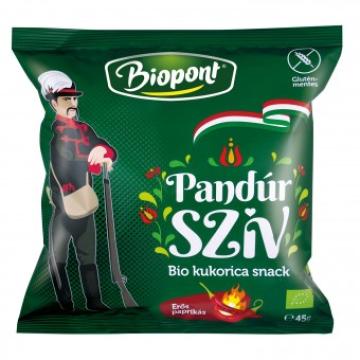 Snack din porumb cu ardei iute, fara gluten, bio 45g Biopont