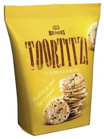 Snack Toortitzi cu susan alb si negru, 180g