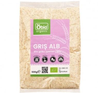 Gris alb din grau spelta bio 500g Obio de la Supermarket Pentru Tine Srl