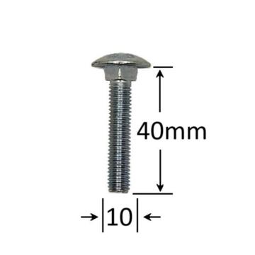 Surub filet metric cap bombat torbant M10x40 - 50 buc/cutie de la Marisim Total Instal Srl