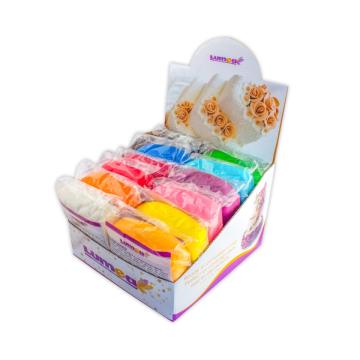 Set fondant multicolor, 250g x 12 buc