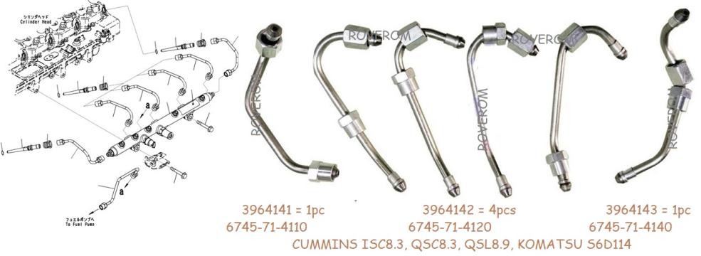 Conducte injector Cummins ISC8.3, QSC8.3, QSL8.9