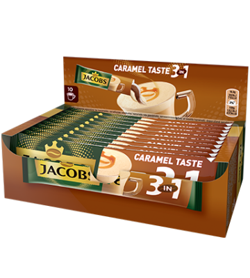 Cafea instant plic Jacobs 3in1 Caramel Taste Mix 10buc de la KraftAdvertising Srl