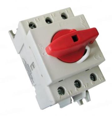 Intrerupator modular rotativ 3 poli 100A 0-1 on-off IP20