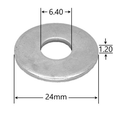 Saiba plata speciala M6x24x1.2 DIN 522 - 500 buc/cutie de la Marisim Total Instal Srl