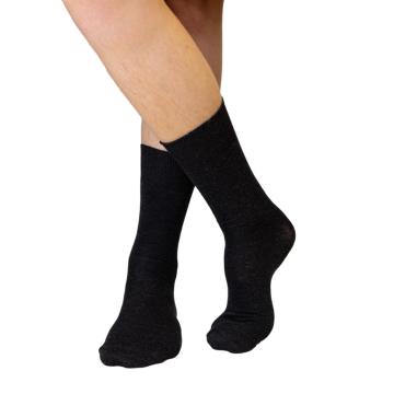 Sosete negre cu fir de argint pur de la Sockspoint Srl