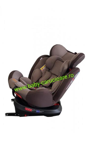 Scaun auto copii cu isofix 360 Baby Care Brown de la Ideal Media Serv Srl