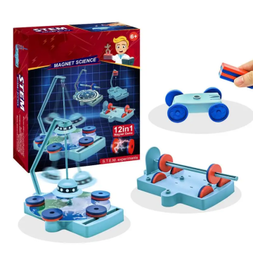 Joc set educativ Stem, 12 experimente, stinta prin magnet