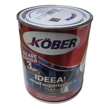 Vopsea gri deschis pentru lemn si metal Kober Ideea 0.75L de la Marisim Total Instal Srl