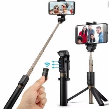 Trepied si selfie stick cu telecomanda pentru telefon