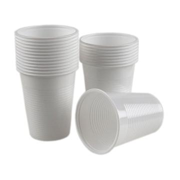 Pahare de plastic Premium albe, 200 ml, set 100 de la Xtra Time Srl