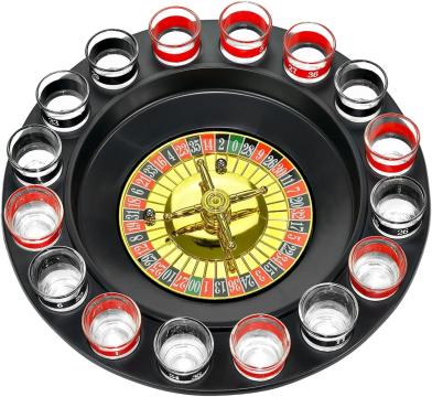 Set Ruleta Drinking Game 16 pahare, joc pentru petreceri