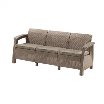 Canapea Corfu love seat max, culoare cappuccino, cu perna de la Leziter Kft.