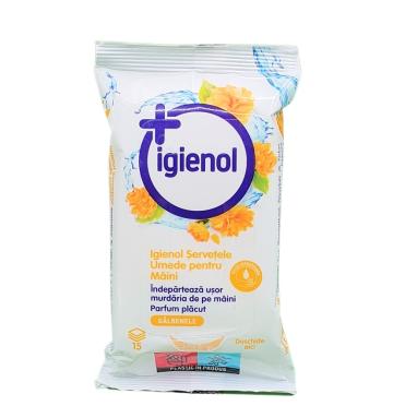 Servetele umede pentru maini - galbenele Igienol - 15 buc de la Medaz Life Consum Srl