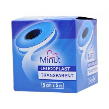 Leucoplast plastic transparent - 5 cm x 5 m - Minut de la Medaz Life Consum Srl