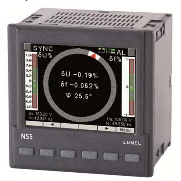 Sincronoscop Lumel NS5-11100E0, 110 V, RS485, alimentare 110 de la Braistore Srl