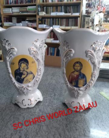 Vaze Silvia cu decor religios