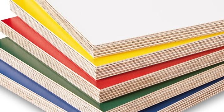 Placaj mesteacan melaminat colorat 27mm 1250x2500mm de la URBANIX SRL