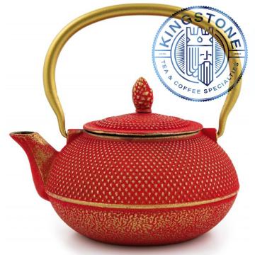 Ceainic fonta japonez Tetsu Kyusu Arare Red-Gold 0.9L