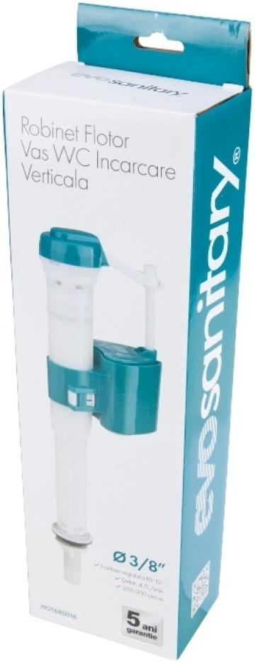 Robinet flotor vas WC incarcare verticala, stut alama, 1/2