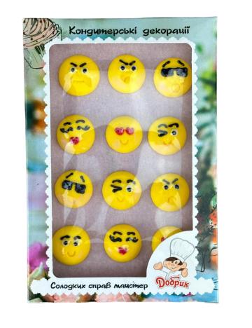 Set 12 decoratiuni tort din zahar Emoji