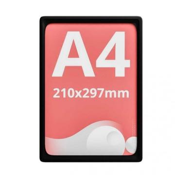 Rama plastic A4 (210 x 297mm), negru, dubla fata de la Sedona Alm