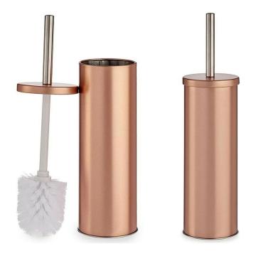 Set perie toaleta cu suport stativ, inox cupru