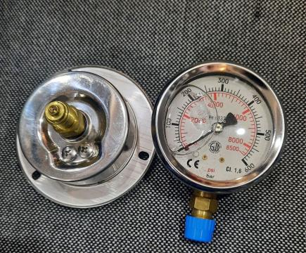 Ceas presiune aer, ulei 600 bari