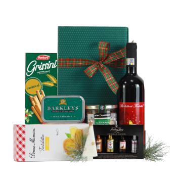 Cutie festiva vin demisec rosu