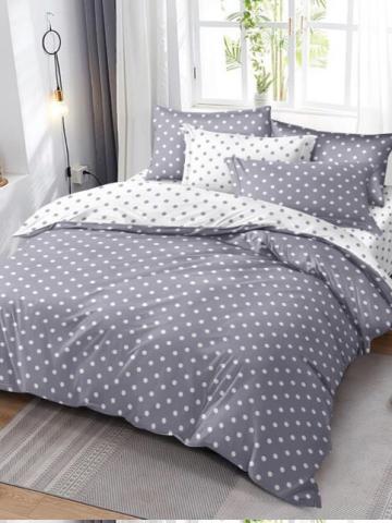 Lenjerii de pat 7 piese, gri/alb, buline de la Folkert-fortuna 2015 Kft
