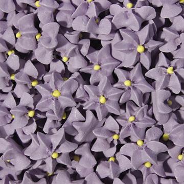 Decor tort Floricele mici mov din zahar, 180 buc. - Lumea de la Lumea Basmelor International Srl