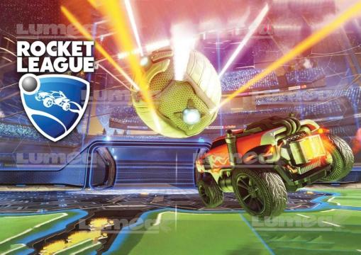Imagine comestibila tort din zahar Rocket League 2
