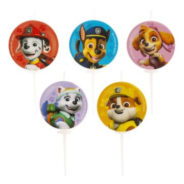 Lumanare aniversara Paw Patrol, 5 buc. - deKora