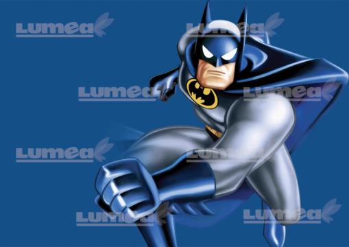 Vafa tort Batman clasic cu fundal albastru - Lumea