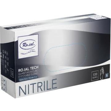 Manusi nitril negre 100 buc S - Roial Tech