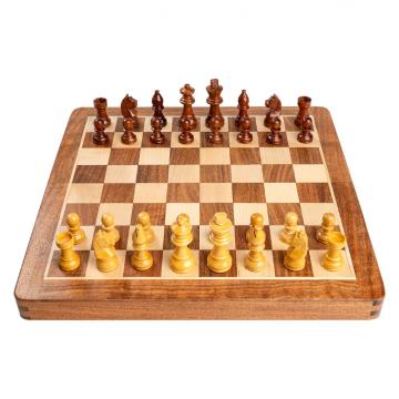 Sah magnetic lemn India, 25,5 x 25,5 cm de la Chess Events Srl