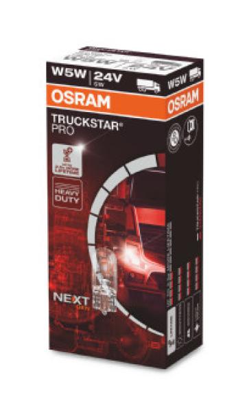 Bec camion 24V W5W Truckstar Pro +100% set 10 buc Osram de la Auto Care Store Srl