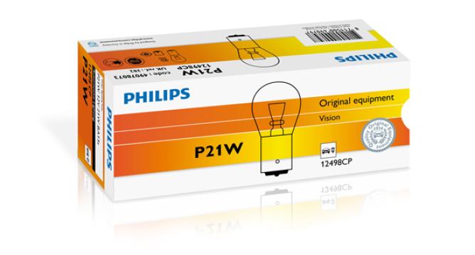 Bec semnalizare P21W 12V set 10 buc Philips de la Auto Care Store Srl