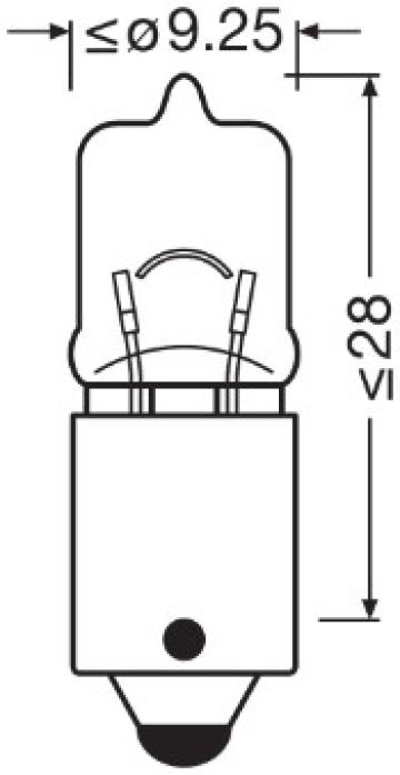 Bec 12V H6W original set 10 buc Osram