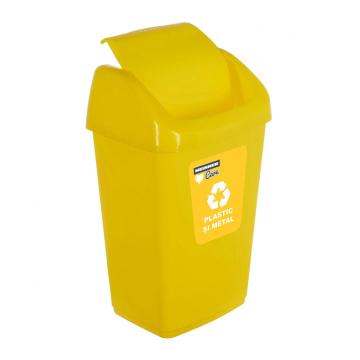 Cos gunoi capac batant, reciclare eco 35 L, galben de la Eve Nasia S.r.l