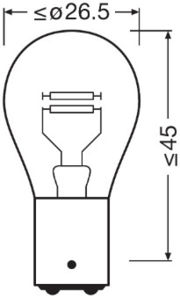 Bec camion 24V P21/5W set 10 buc. Osram