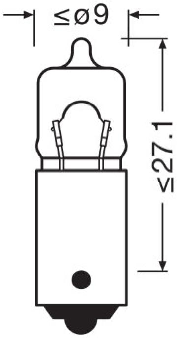 Bec 12V H10W set 10 buc Osram