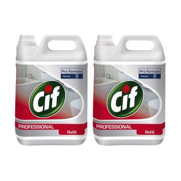 Detergent pentru baie 2 in 1 2x5L Cif Pro Formula de la Xtra Time Srl