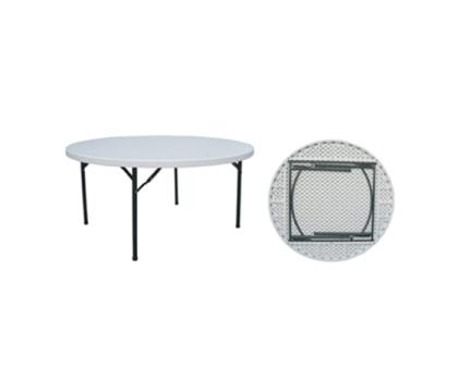 Masa pliabila rotunda George, PVC 152 cm, cadru otel gri de la Xtra Time Srl