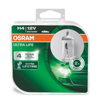 Set 2 becuri 12v H4 60/55 W Ultra Life Osram