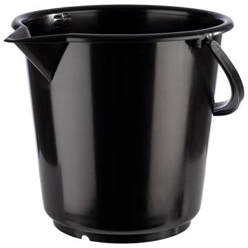 Galeata din polietilena neagra, capacitate 10 litri de la Ad Horeca Concept Srl